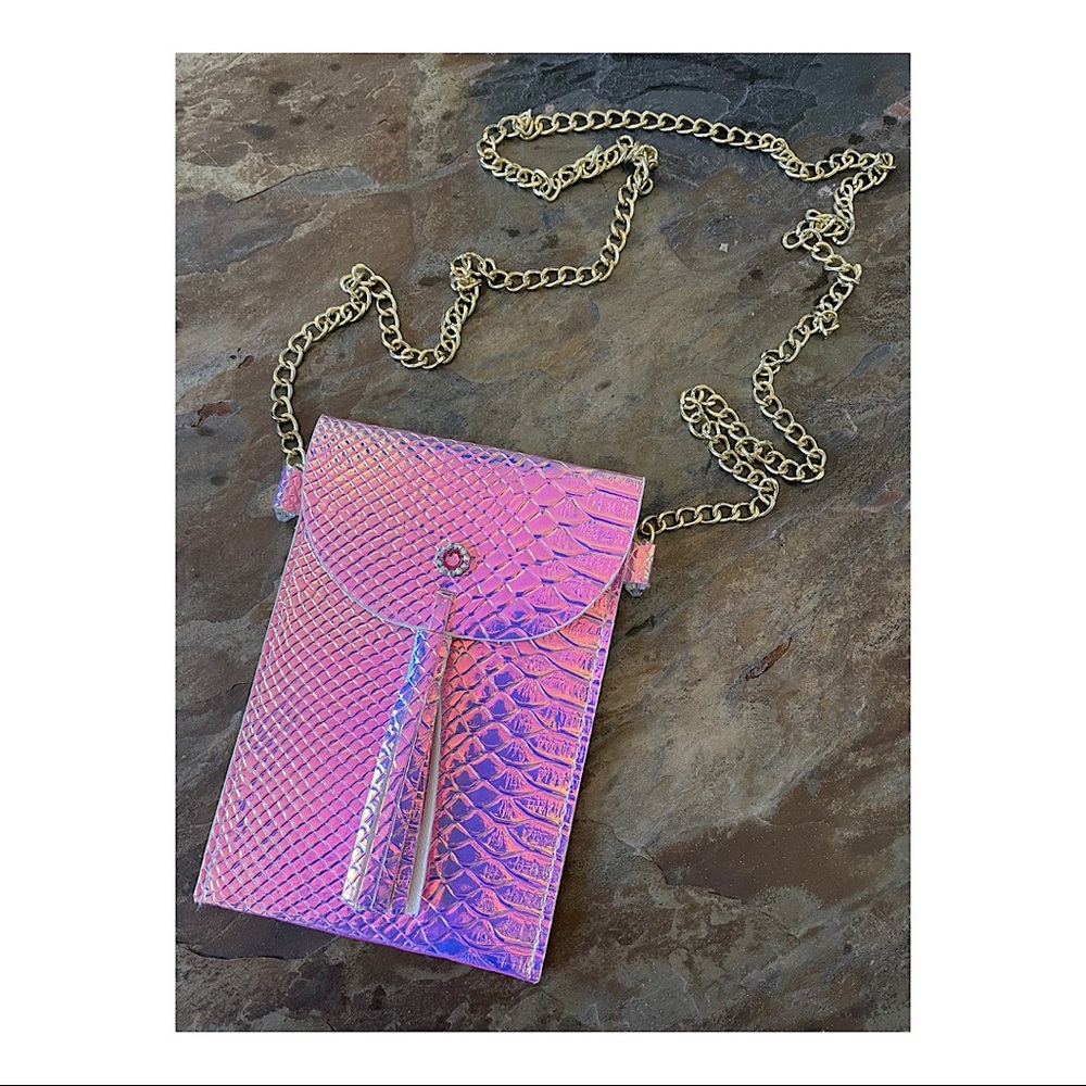 NWT Mermaid Crock Iridescent Crossbody/Cell Case